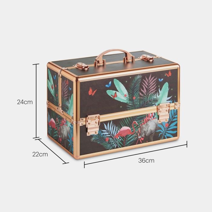 Large Jungle Print Makeup Case - Image 7