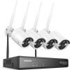 Wireless CCTV Camera System, 8CH, 4 WIFI cameras