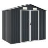Garden Shed Anthracite 205x129x183 cm Galvanised Steel