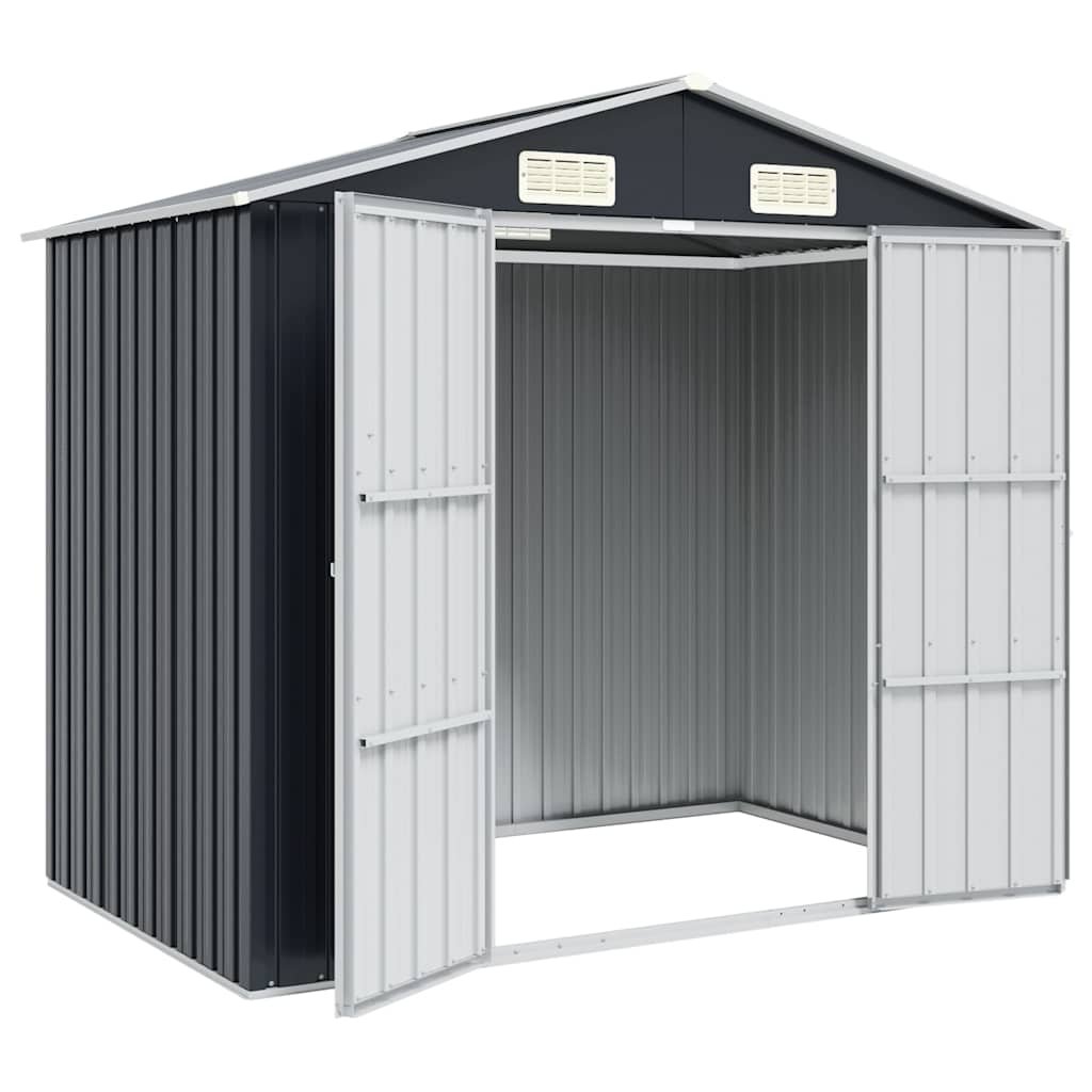 Garden Shed Anthracite 205x129x183 cm Galvanised Steel - Image 3