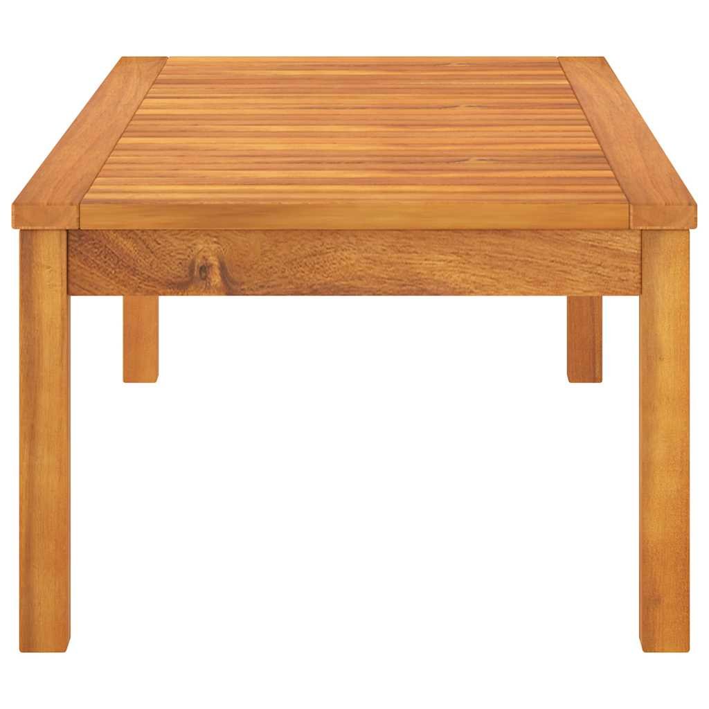 Outdoor Coffee Table - Solid Acacia Wood, Slatted, Weather-Resistant, 100x50x33cm - Image 4