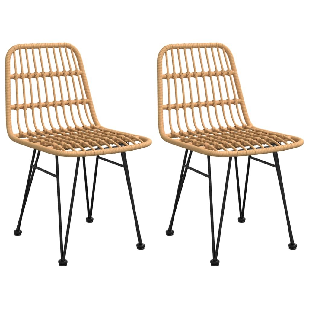 Garden Chairs 2 pcs 48x62x84 cm PE Rattan - Image 2