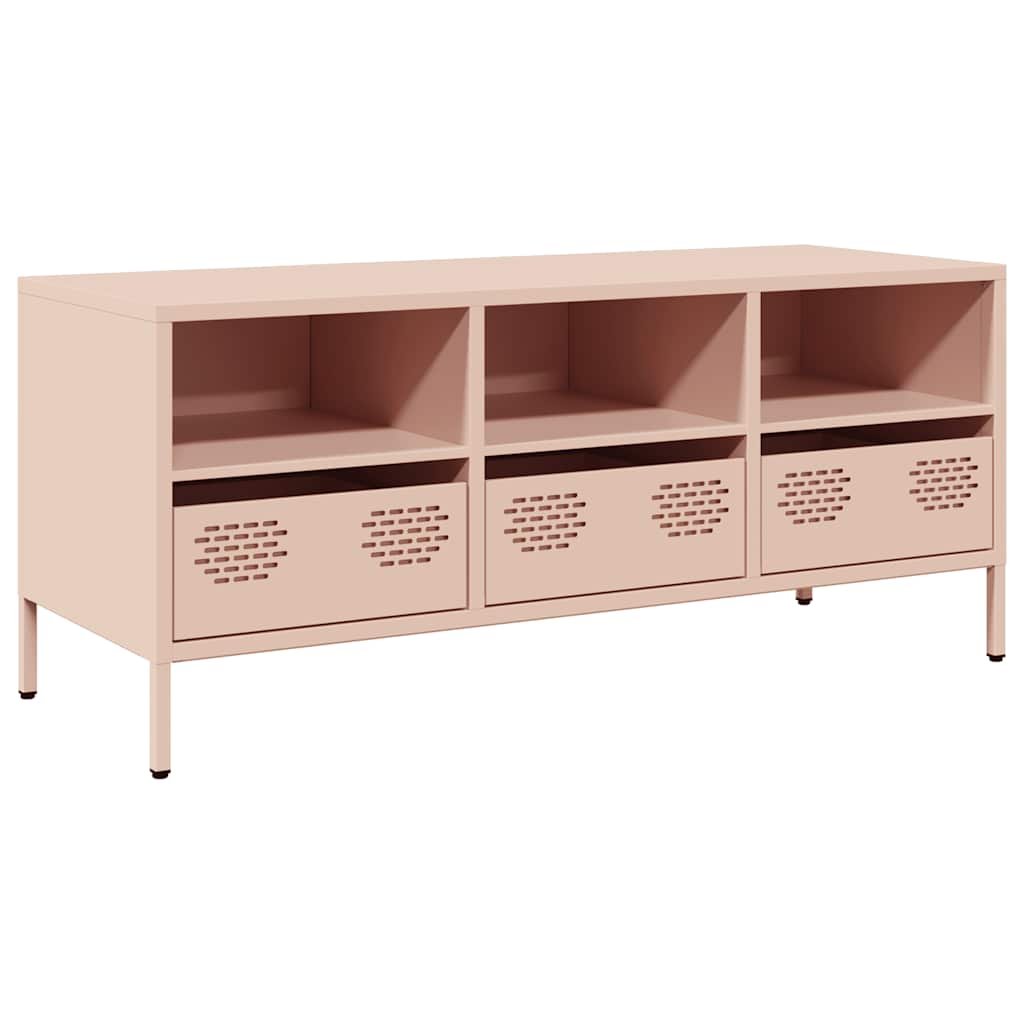 TV Cabinet Pink 101.5x39x43.5 cm Cold-rolled Steel - Image 2