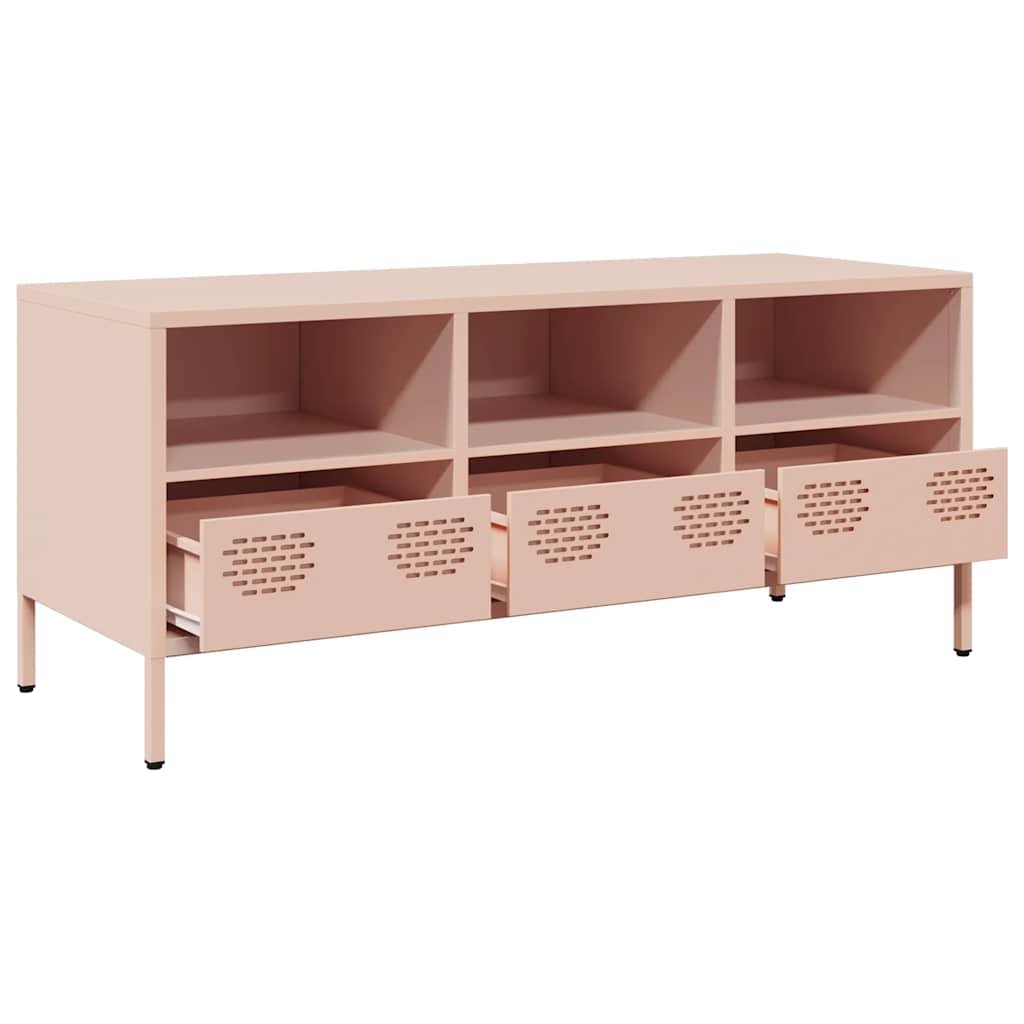 TV Cabinet Pink 101.5x39x43.5 cm Cold-rolled Steel - Image 5