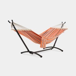 Ibiza 1 Person Orange Hammock With Stand