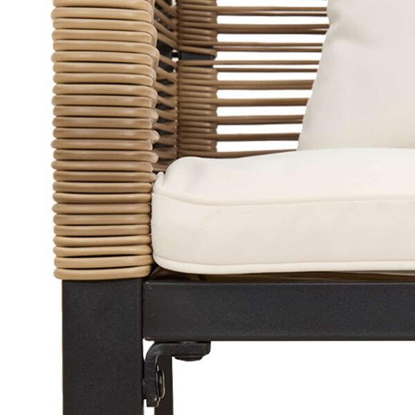 Outdoor Furniture Set Beige and Cream White Poly Rattan - Image 10
