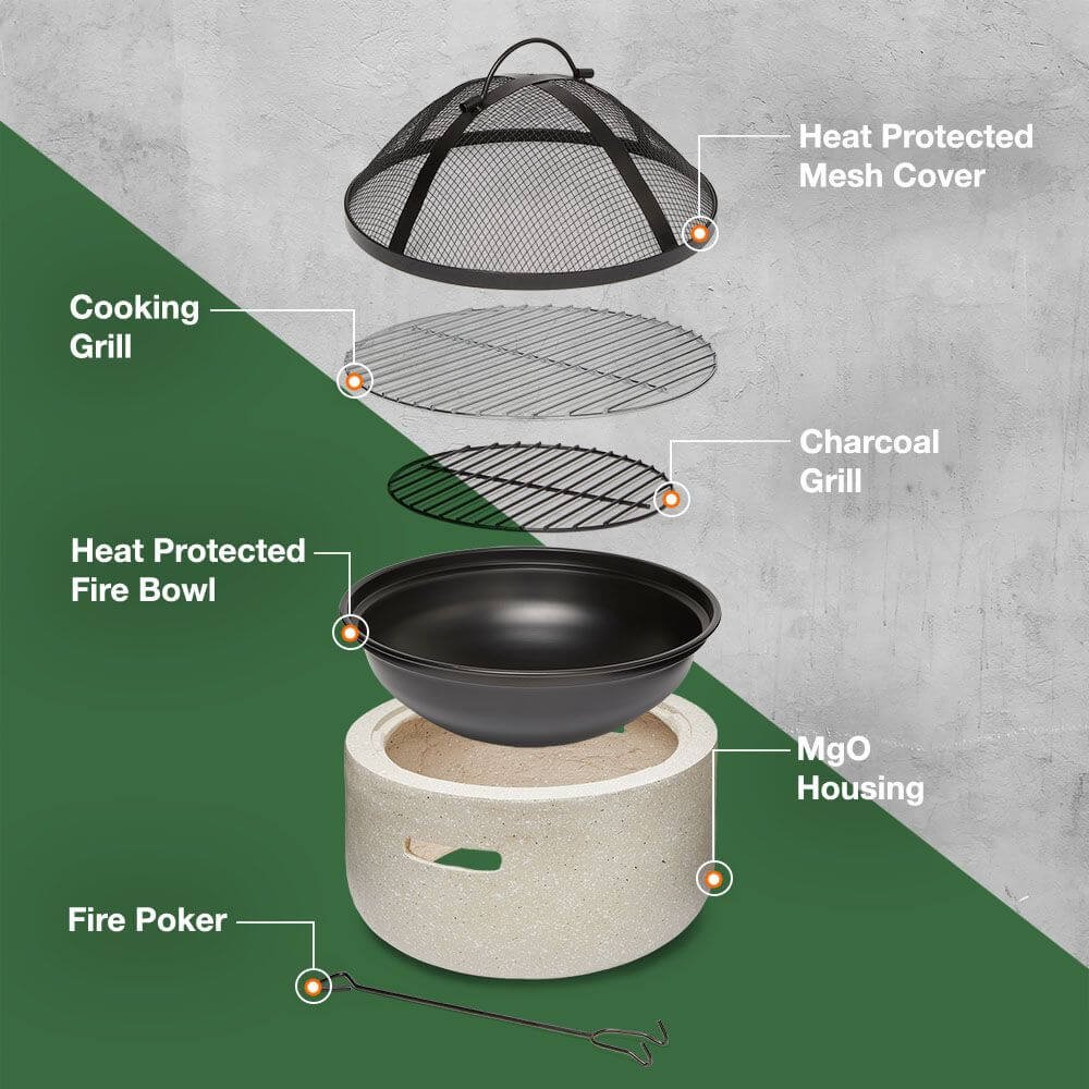 Round MgO Fire Pit - Image 5
