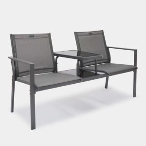 Paris Textoline Grey Love Seat