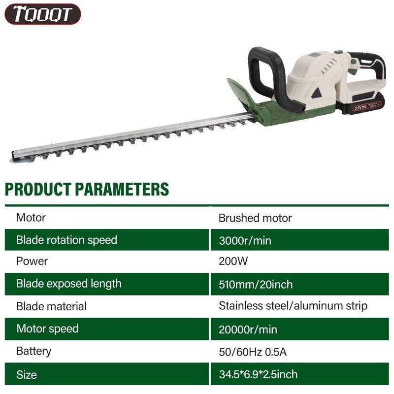 2x Battery Cordless Hedge Trimmer Fast Charger Brushless Electric Hedge Cutter - Image 5