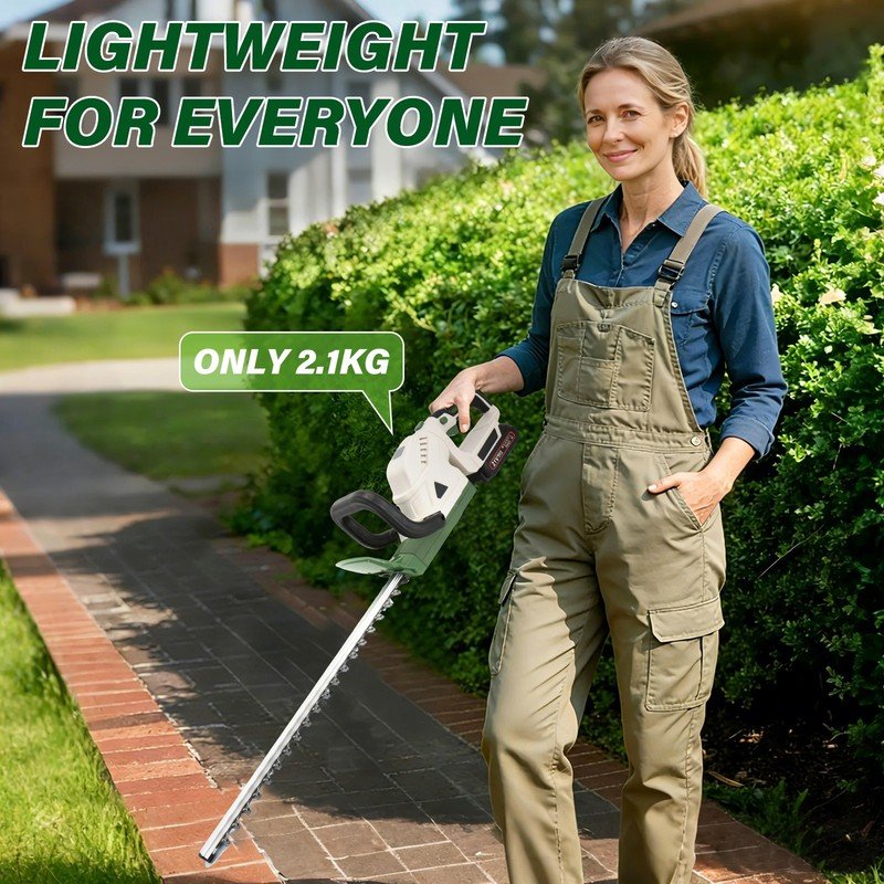 2x Battery Cordless Hedge Trimmer Fast Charger Brushless Electric Hedge Cutter - Image 11